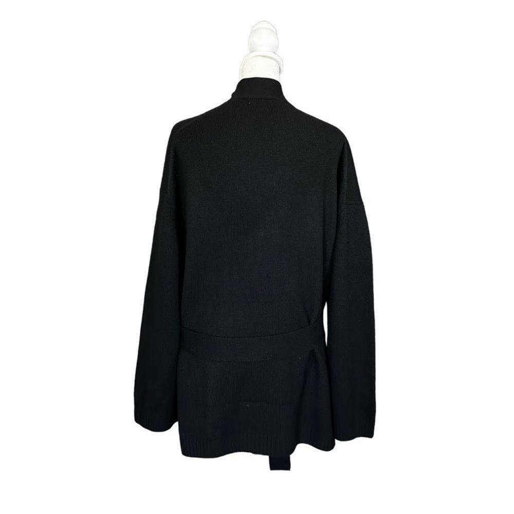 Naked Cashmere Black Belted Open Front Long Sleeve Cardigan N20868 Size Large - Picture 4 of 14
